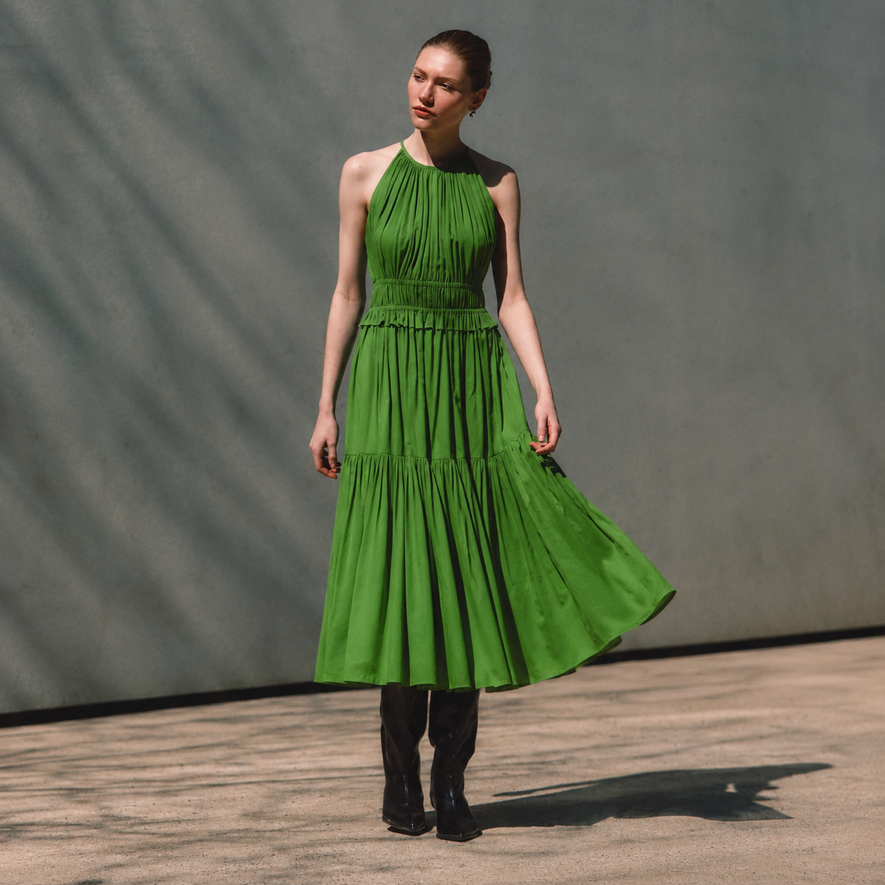 derek lam green dress Derek Lam 10 Crosby