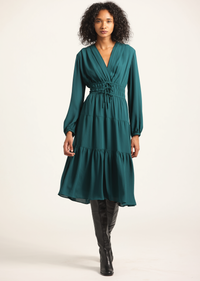 Elsa A-Line Dress - Emerald