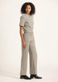 Nell Wide Leg Pant - Biscuit Multi