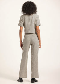 Nell Wide Leg Pant - Biscuit Multi