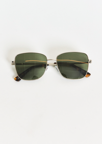 Millie Classic Single Wire Rectangle Sunglasses - Gold Orange