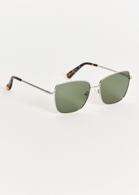 Millie Classic Single Wire Rectangle Sunglasses - Gold Orange