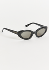 Vesper Narrow Cat Eye Sunglasses - Black-Grey