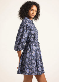 Arbi Shirt Dress - Cobalt Multi