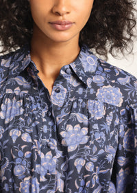 Arbi Shirt Dress - Cobalt Multi