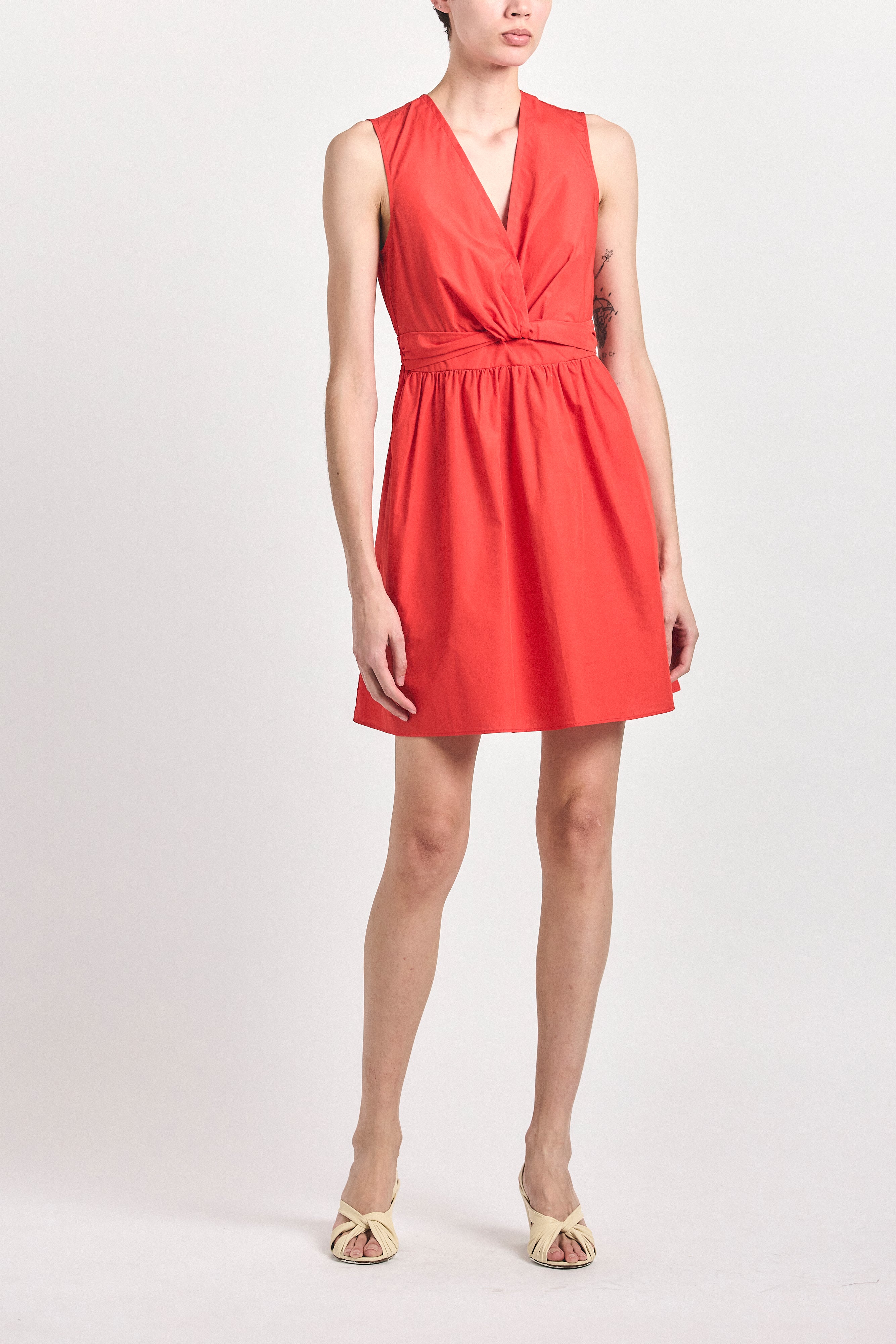 Nulla Twist Front Mini Dress - Red – Derek Lam