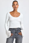 Calliope Viscose Rib Ballet Neck Sweater