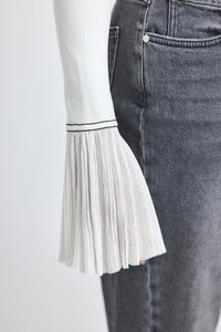 Calliope Viscose Rib Ballet Neck Sweater