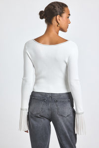 Calliope Viscose Rib Ballet Neck Sweater