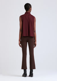 Aida Sleeveless Shell Top - Burgundy