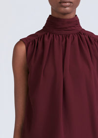 Burgundy Aida Sleeveless Shell Top | Women's Top by Derek Lam 10 Crosby