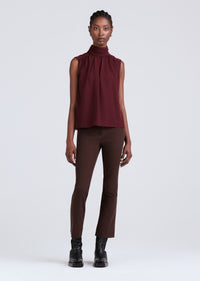Burgundy Aida Sleeveless Shell Top | Women's Top by Derek Lam 10 Crosby