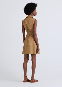 Amber Green Serena Lace Up Shirt Dress | Women's Dress by Derek Lam 10 Crosby