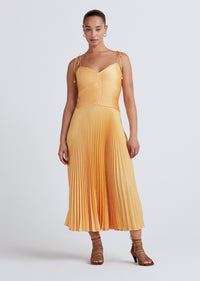 Apricot Rochelle Pleated Cami Dress | Women's Dress by Derek Lam 10 Crosby