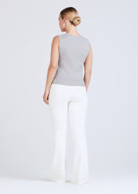 Marl Grey Ariana Muscle Ribbed Sweater Tank | Women's Top by Derek Lam 10 Crosby