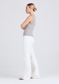 Marl Grey Ariana Muscle Ribbed Sweater Tank | Women's Top by Derek Lam 10 Crosby