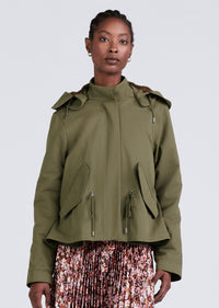 Army Green-Chestnut Marisa Parka Coat | Women's Pants by Derek Lam 10 Crosby