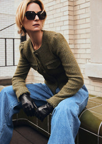 Army Green Morgan Utility Fray Jacket | Womens Jacket by Derek Lam 10 Crosby