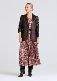 Chocolate Arthur Sigle Breasted Jacket | Women's Jacket by Derek Lam 10 Crosby