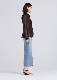Chocolate Arthur Sigle Breasted Jacket | Women's Jacket by Derek Lam 10 Crosby