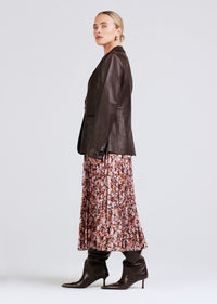Chocolate Arthur Sigle Breasted Jacket | Women's Jacket by Derek Lam 10 Crosby
