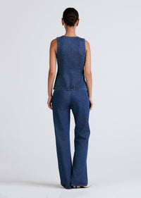 Bedford Dark Cassie Denim Vest | Women's Top by Derek Lam 10 Crosby
