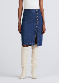 Bedford Dark Felicity High Rise Midi Skirt | Women's Skirts by Derek Lam 10 Crosby
