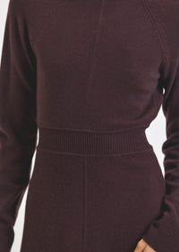 Aubergine Bethany Long Sleeve Turtleneck Dress | Women's Dresses by Derek Lam 10 Crosby