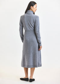 Grey Melange Bethany Long Sleeve Turtleneck Dress | Women's Dresses by Derek Lam 10 Crosby