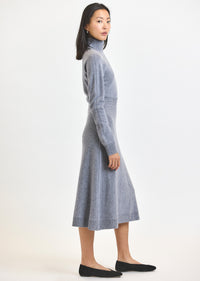 Grey Melange Bethany Long Sleeve Turtleneck Dress | Women's Dresses by Derek Lam 10 Crosby