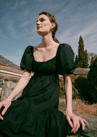 Black Ada Balloon Sleeve A-Line Dress | Women's Dress by Derek Lam 10 Crosby