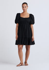 Black Ada Balloon Sleeve A-Line Dress | Women's Dress by Derek Lam 10 Crosby