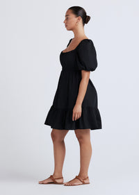 Black Ada Balloon Sleeve A-Line Dress | Women's Dress by Derek Lam 10 Crosby