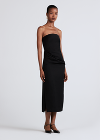 Black Harriet Strapless Midi Dress | Women's Dresses by Derek Lam 10 Crosby