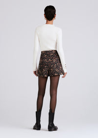 Black Multi Hester A-Line Mini Skirt | Women's Pants by Derek Lam 10 Crosby