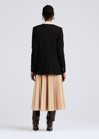 Black Sandra Double Breasted Slit Blazer | Women's Jacket by Derek Lam 10 Crosby