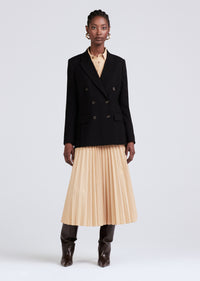 Black Sandra Double Breasted Slit Blazer | Women's Jacket by Derek Lam 10 Crosby