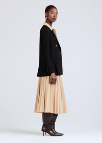 Black Sandra Double Breasted Slit Blazer | Women's Jacket by Derek Lam 10 Crosby