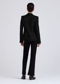 Black-Silver Adelaide Fringe Bias Jacket | Women's Jackets by Derek Lam 10 Crosby