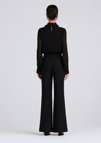 Black-Silver Clemintine Wide Leg Pant | Women's Pants by Derek Lam 10 Crosby