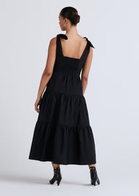 Black Timothea Shoulder Tie Dress | Women's Dress by Derek Lam 10 Crosby
