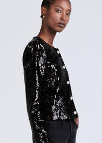 Black Verretta Sequin Jacket | Women's Pants by Derek Lam 10 Crosby