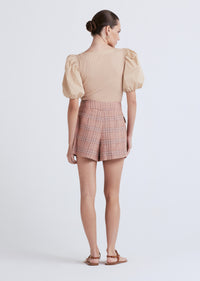 Brown Multi Jillian Tailored Skort | Women's Skort by Derek Lam 10 Crosby
