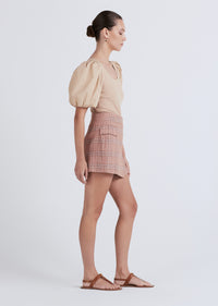 Brown Multi Jillian Tailored Skort | Women's Skort by Derek Lam 10 Crosby