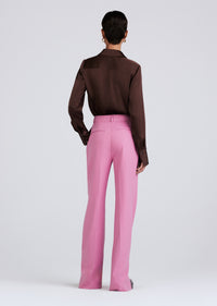 Dusty Mauve Calypso Pleated Slit Trouser | Women's Pants by Derek Lam 10 Crosby