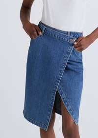 Canal Aine Asymmetrical Denim Skirt | Women's Skirts by Derek Lam 10 Crosby