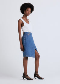 Canal Aine Asymmetrical Denim Skirt | Women's Skirts by Derek Lam 10 Crosby