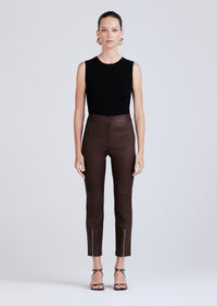 Chocolate Casimir Slim Zip Pants | Women's Pants by Derek Lam 10 Crosby