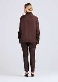Chocolate Lorena Button Down Blouse | Women's Pants by Derek Lam 10 Crosby