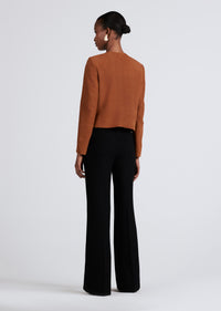 Cognac Freddie Collarless Jacket | Women's Jackets by Derek Lam 10 Crosby